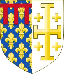 blason de Charles d'Anjou comme roi de Jérusalem