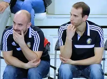 Le 28 mai 2014, aux côtés d'Arnaud Gandais.