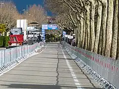 L'arrivée du point de vue des coureurs.