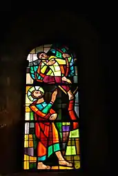 Zachée, le percepteur, caché dans l'arbre.