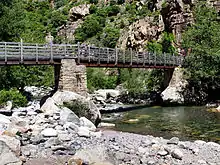 Passerelle du parcours Aventure