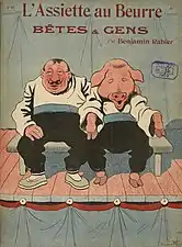 Couverture de L'Assiette au beurre, no 88, « Bêtes et gens » (1902).