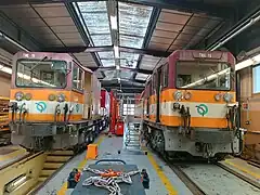 Tracteur à marche électrique & Tracteur à marche autonome, aux ateliers de maintenance.