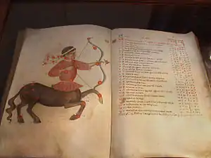 Atlas astronomique dit « d'Al Sufi ». Milieu du XIVe&nbsp;siècle, provenant d'Italie du nord. Exposé à la bibliothèque  du monastère de Strahov.