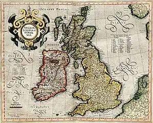 Carte des îles britanniques.