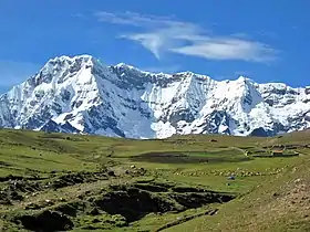 Vue de la face ouest du Nevado Ausangate.
