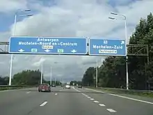 L'autoroute au niveau de Malines-Sud.