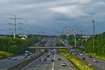 L'autoroute A6 en direction du nord.