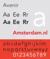 Adrian Frutiger, Avenir, 1988.