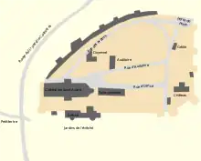 Plan de situation de bâtiments.
