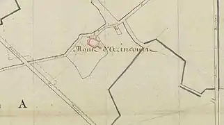 Mont d'Azincourt - cadastre de 1810