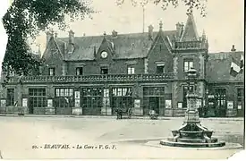 La gare de Beauvais,au début du XXe&nbsp;siècle.