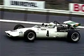 Hubert Hahne pilotant au Nürburgring en 1970.