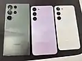 Les 3 versions : S23 Ultra, S23+ et S23 (vue arrière)
