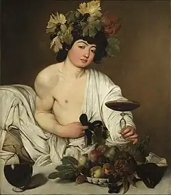 Bacchus jeune vu par Le Caravage à la fin du XVIe siècle.