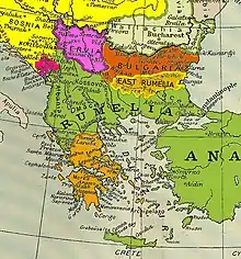 La Thrace de 1878 à 1885.