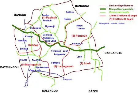 Bangweu; Quartier (village?) dans le découpage administratif de Bamena