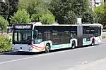 Autobus articulé sur la ligne Chrono B.