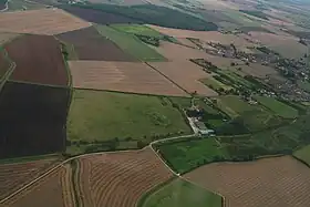 Vue aérienne du site de l'abbaye en 2015.