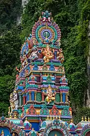Temple Sri Submaraniam dans les grottes de Batu. Décembre 2019.