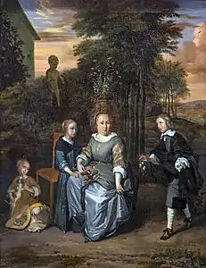Barend Graat (en), Portrait de famille dans un paysage