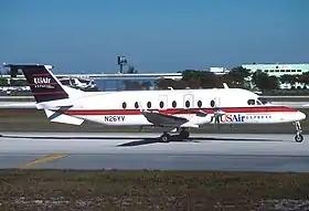Un Beechcraft 1900D d':Air Midwest&nbsp;(en), opérant pour US Airways Express, semblable à celui impliqué dans l'accident.