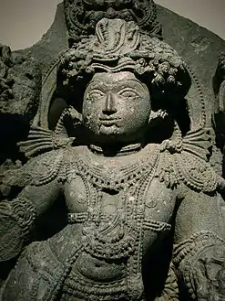 Bhairava, forme terrible de Shiva. Karnataka, époque Hoysala, XIIIe&nbsp;siècle, chloritoschiste. Inde.