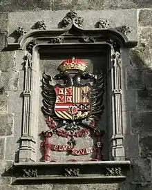 Le blason et la devise de Charles Quint.