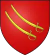 de gueules à deux sabres d'or