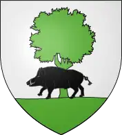 Sanglier de sable défendu d'argent (Champ-Dolent - Eure).