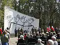 Cérémonie pour le 65e&nbsp;anniversaire de la libération des camps sur le site du Judenlager de Blechhammer