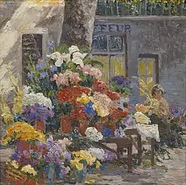 Bloemenmarkt in Menton (Côte d’Azur), 1928, collection Musée des Beaux-Arts de Gand