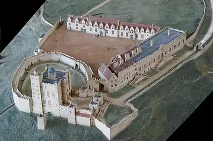 Maquette du château tel qu'il devait être, fin XVIIe&nbsp;siècle.