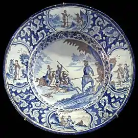 Scène de chasse, Marseille, musée des arts décoratifs, de la faïence et de la mode.