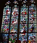 Vitrail représentant de l'arbre de Jessé, épisode biblique