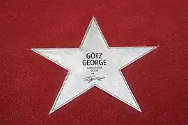 Étoile de Götz George.