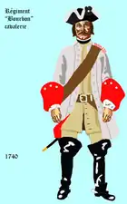 régiment de Bourbon cavalerie de 1740 à 1757