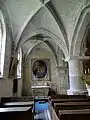 Collatéral nord, 1re&nbsp;travée, vue vers l'est.