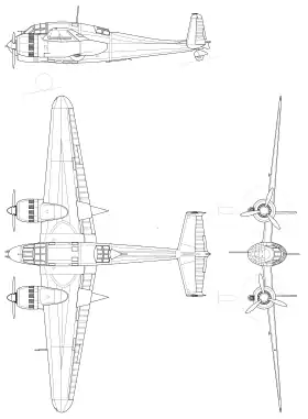 vue en plan de l’avion