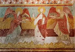 Jésus servi par les anges.