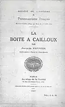 Plaquette éditée en 1931 lors de l'érection de la stèle.