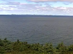 Vue lointaine de l'île Brunette