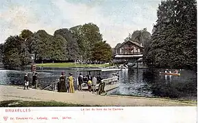 Le lac du bois de la Cambre en 1904.