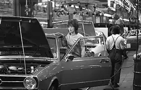 L'Audi 80 a également été assemblée à l'usine Volkswagen de Wolfsburg