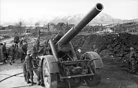 Batterie côtière Mrs 18 près de Bodo (Norvège, 23 septembre 1943).