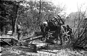 Artillerie allemande, Argonne 1915.