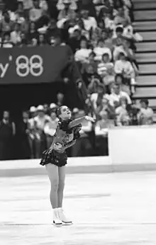 Photo de Katarina Witt pendant le programme libre