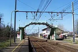 Les voies en direction de Podensac (mars&nbsp;2012)