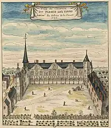 Château du Plessis-lèz-Tours, côté cour, en 1699.