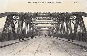 Vue du viaduc de Tolbiac au début du XXe&nbsp;siècle.